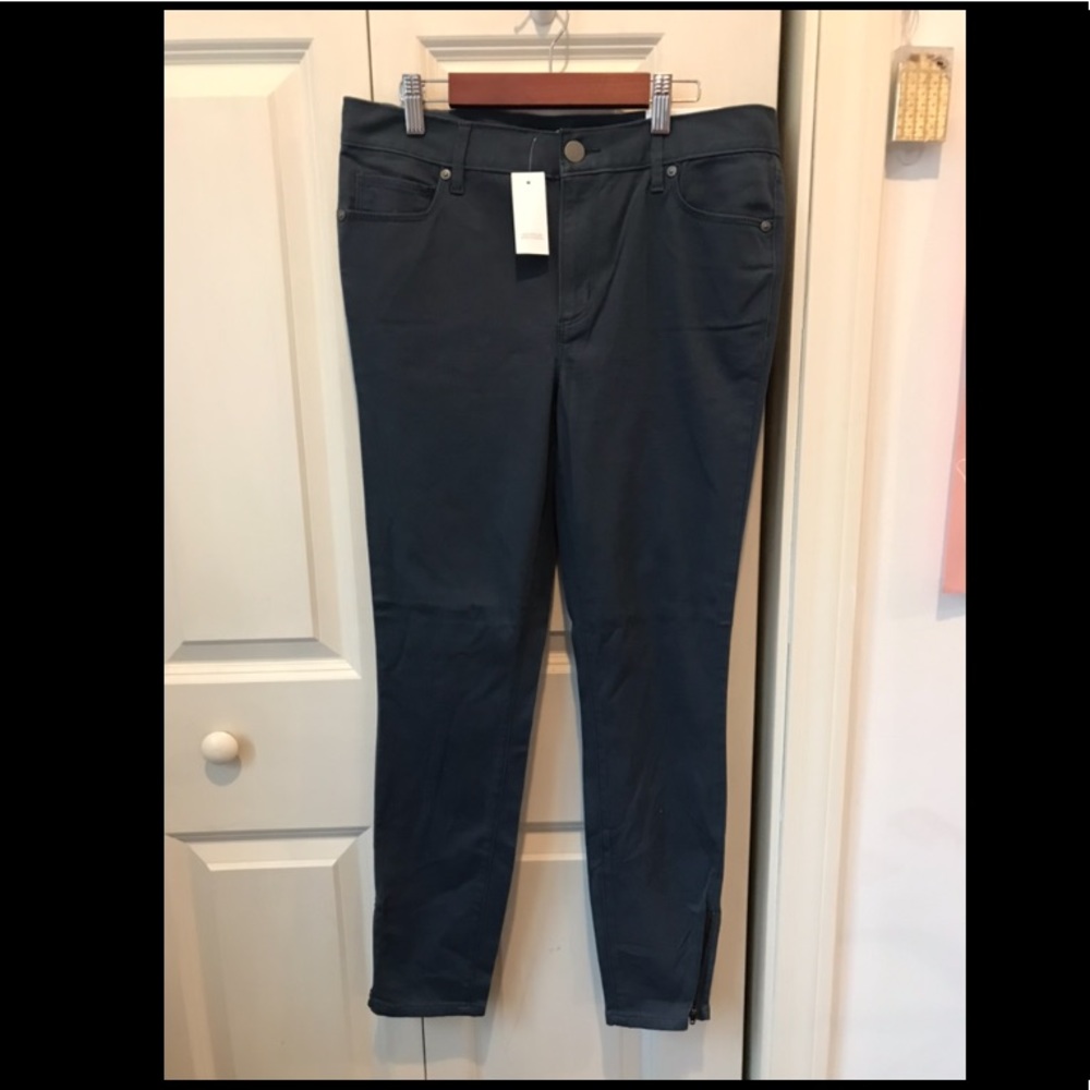 NWT Loft dark turquoise sateen ankle legging